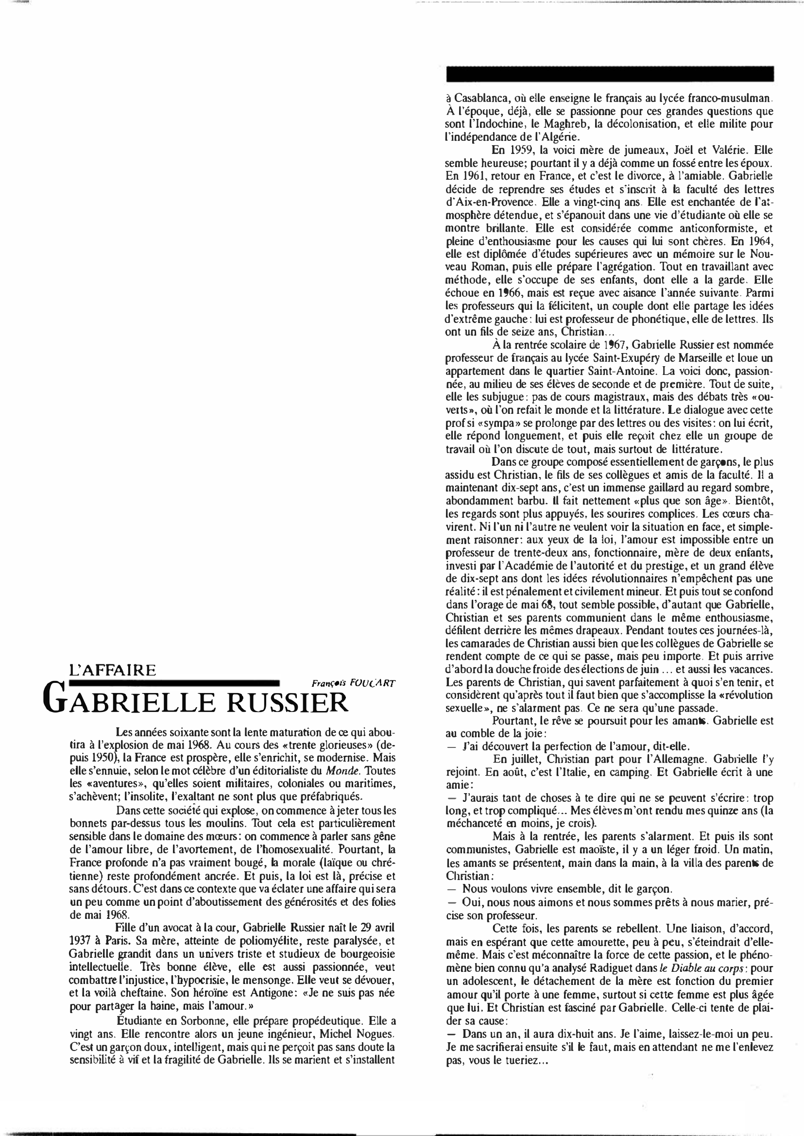 Prévisualisation du document L'affaire Gabrielle Russier