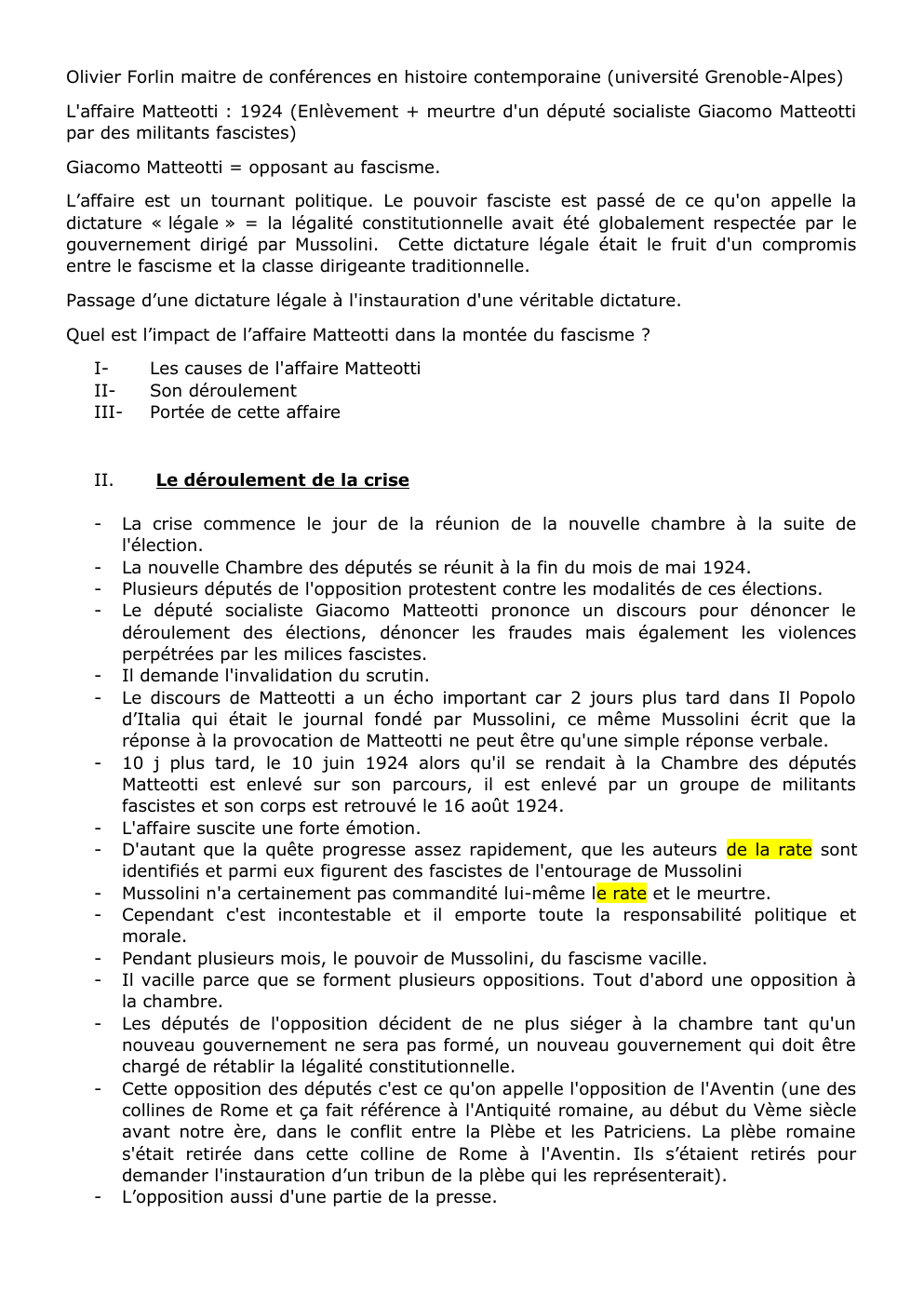 Prévisualisation du document L'affaire Matteotti