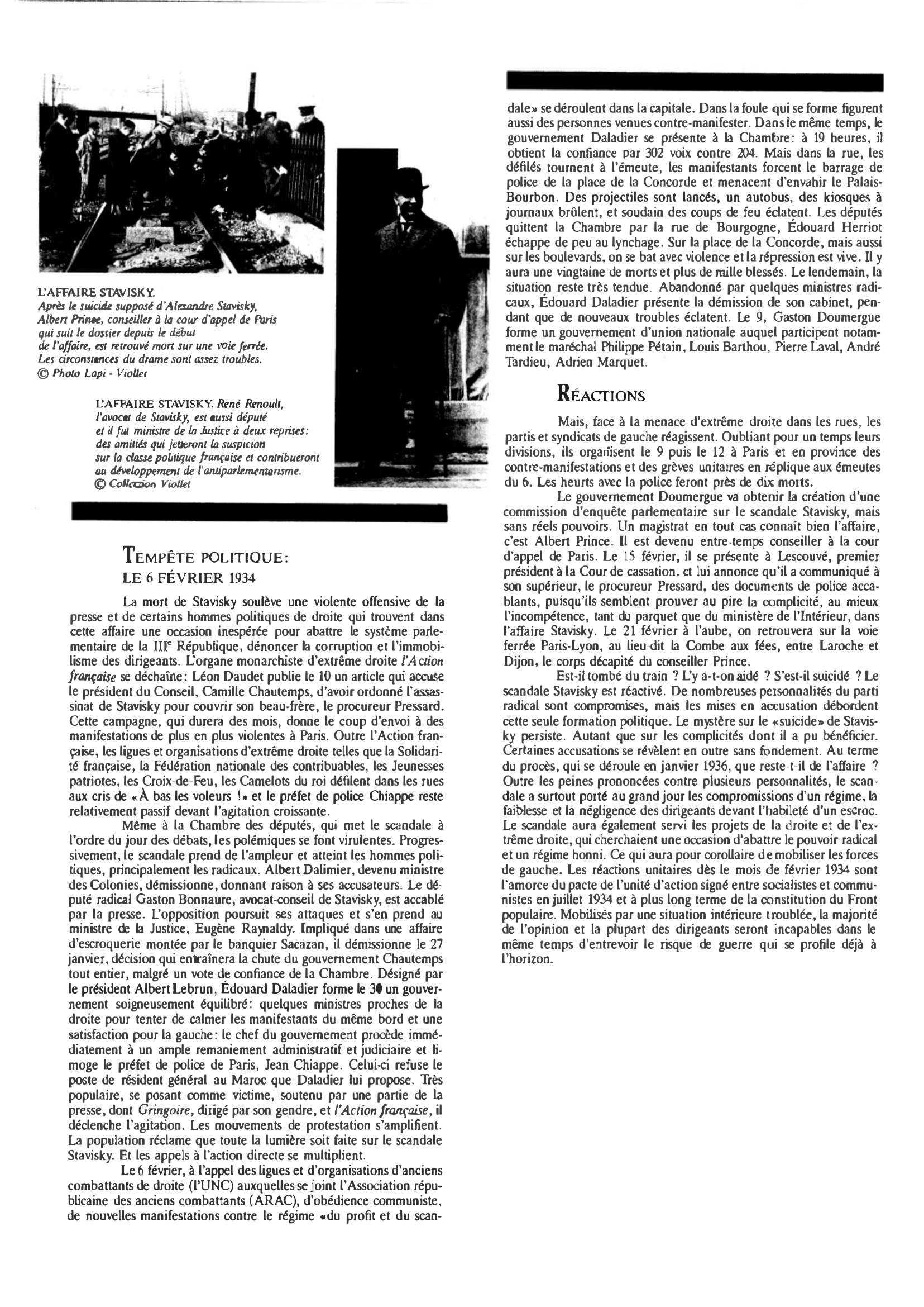 Prévisualisation du document L’AFFAIRE Stavisky de 1930 à 1939 : Histoire