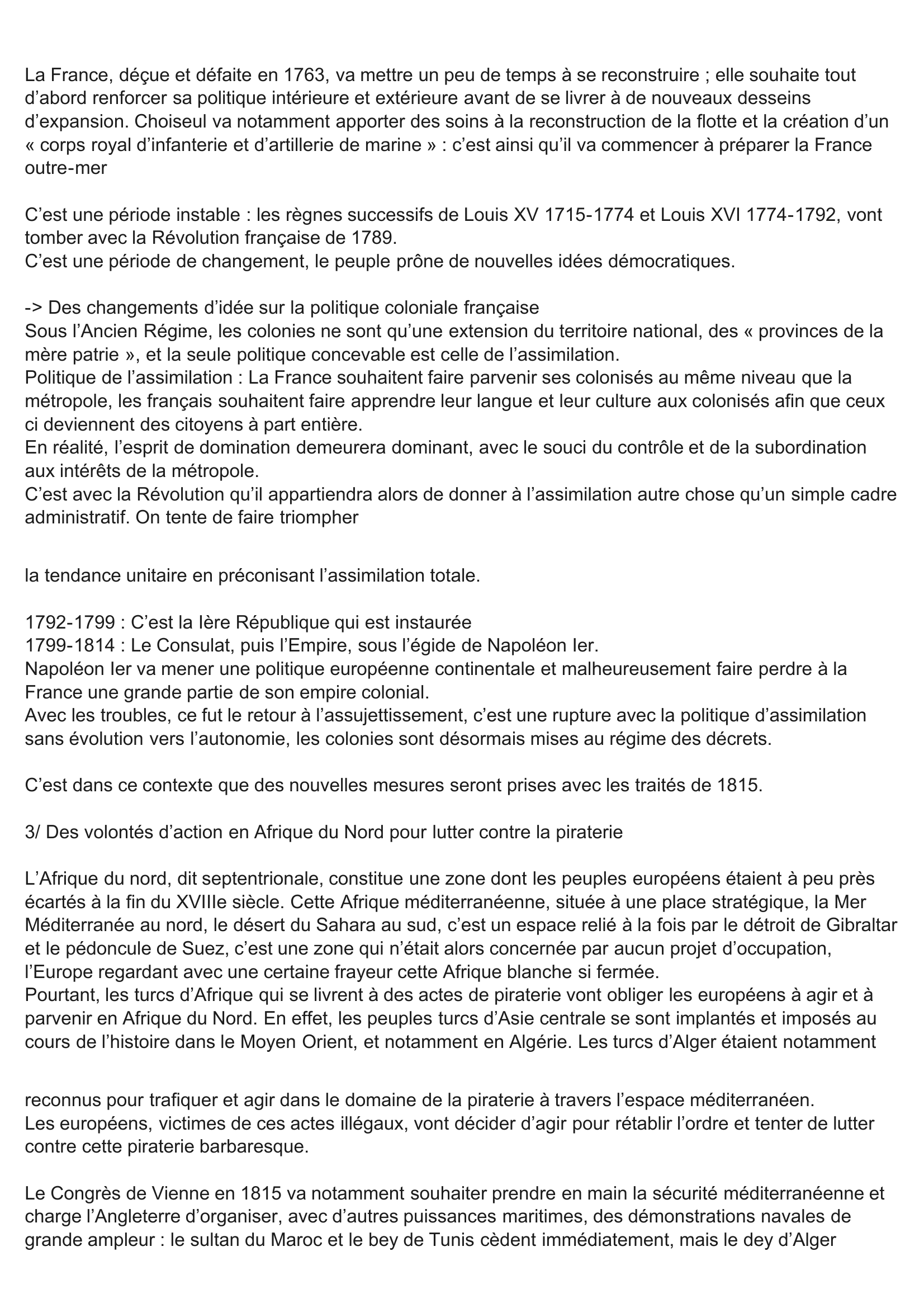 Prévisualisation du document L'AFRIQUE DU NORD DES FRANÇAIS ET DES BRITANNIQUES DE 1763 À 1870 (POLITIQUE)
