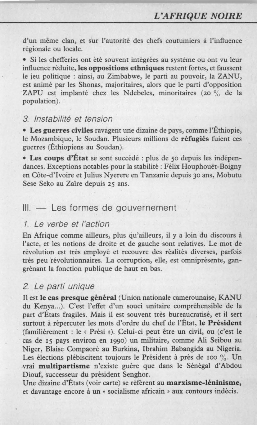 Prévisualisation du document L'AFRIQUE NOIRE          DÉCOLONISATION ET FRAGILITÉ POLITIQUE