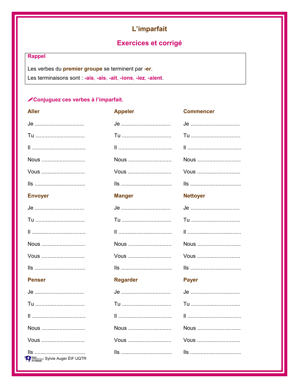Prévisualisation du document l'aimparfait