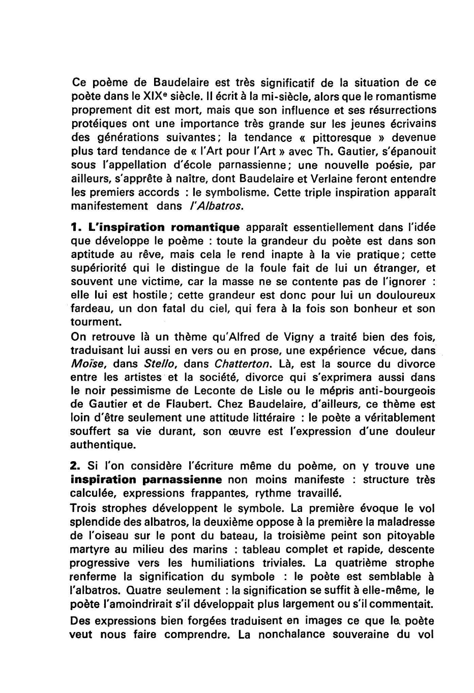 Prévisualisation du document L'ALBATROS - BAUDELAIRE, Fleurs du mal (commentaire)