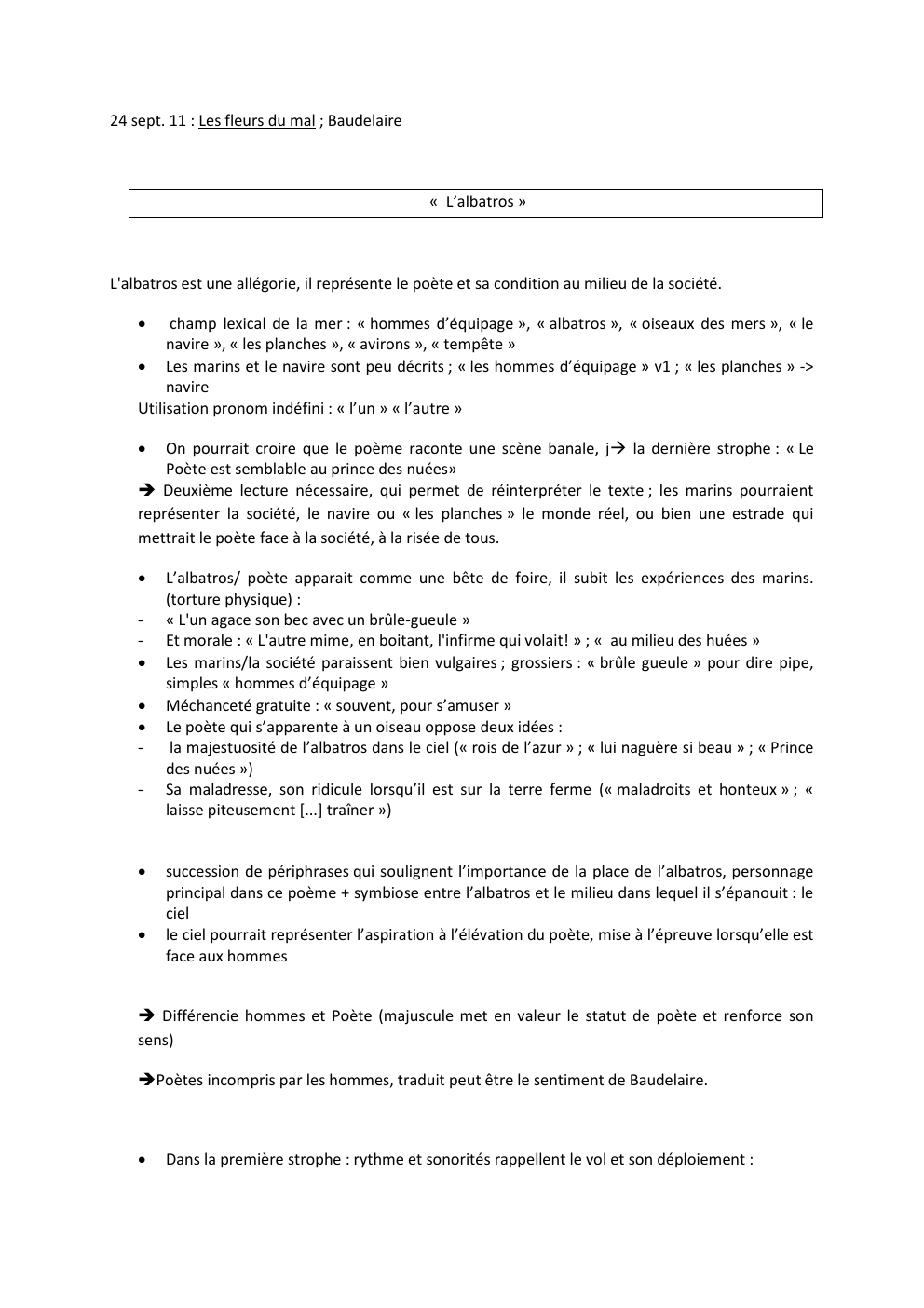 Prévisualisation du document L'albatros de Charles Baudelaire
