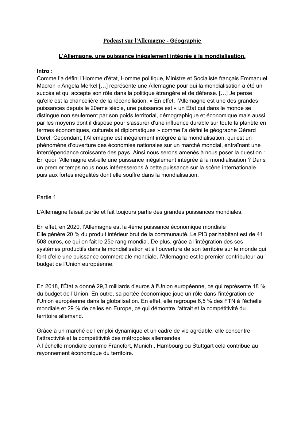 Prévisualisation du document L’Allemagne, une puissance inégalement intégrée à la mondialisation