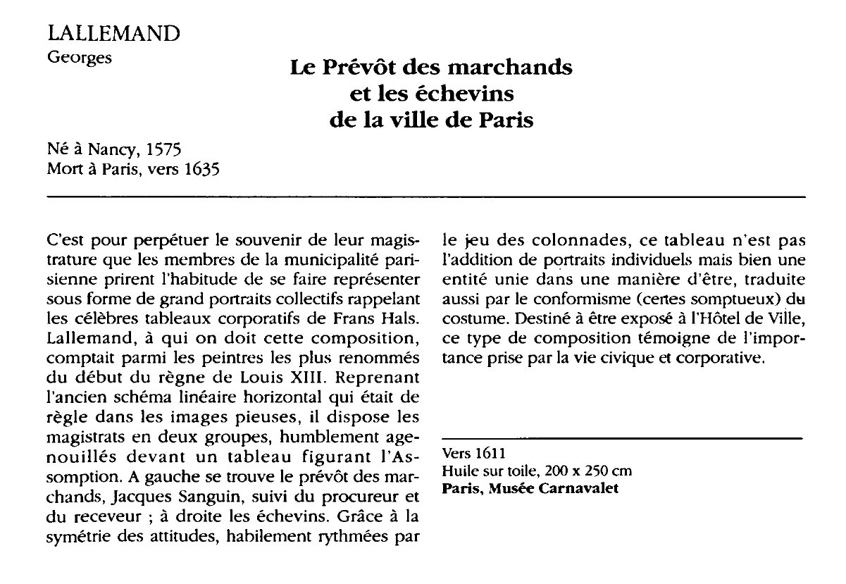 Prévisualisation du document LALLEMAND Georges : Le Prévôt des marchands et les échevins de la ville de Paris