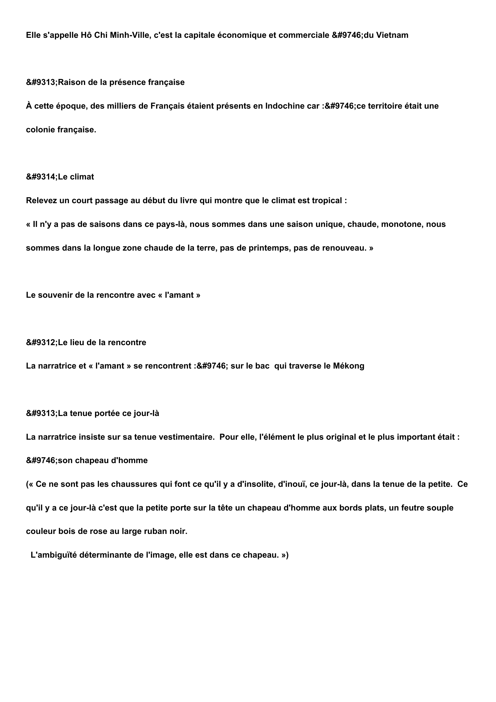 Prévisualisation du document L'amant - Marguerite Duras - Fiche de lecture