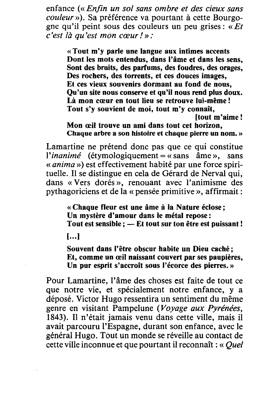 Prévisualisation du document Lamartine et les objets inaninés