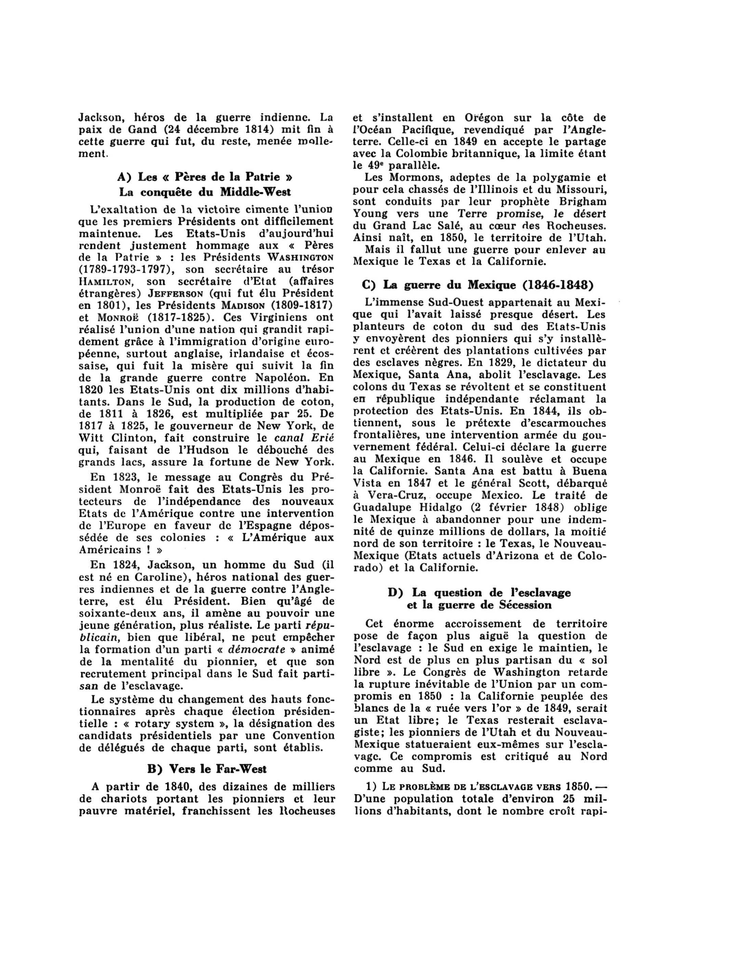Prévisualisation du document L'Amérique du Nord de la fin du XVIIIe siècle à 1914 (histoire)