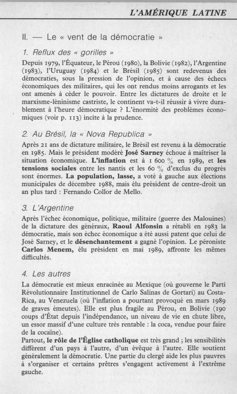 Prévisualisation du document L'AMÉRIQUE LATINE          DÉMOCRATIE, GUÉRILLAS, COMMUNISME