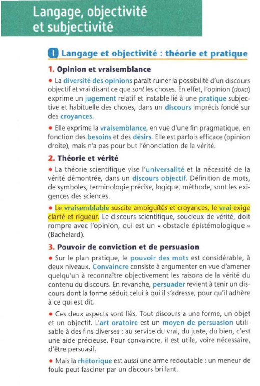 Prévisualisation du document Langage, objectivité
et subjectivité
0

Langage et o~ectivité : théorie et pratl~

1. Opinion et vraisemblance
• la diversité des...