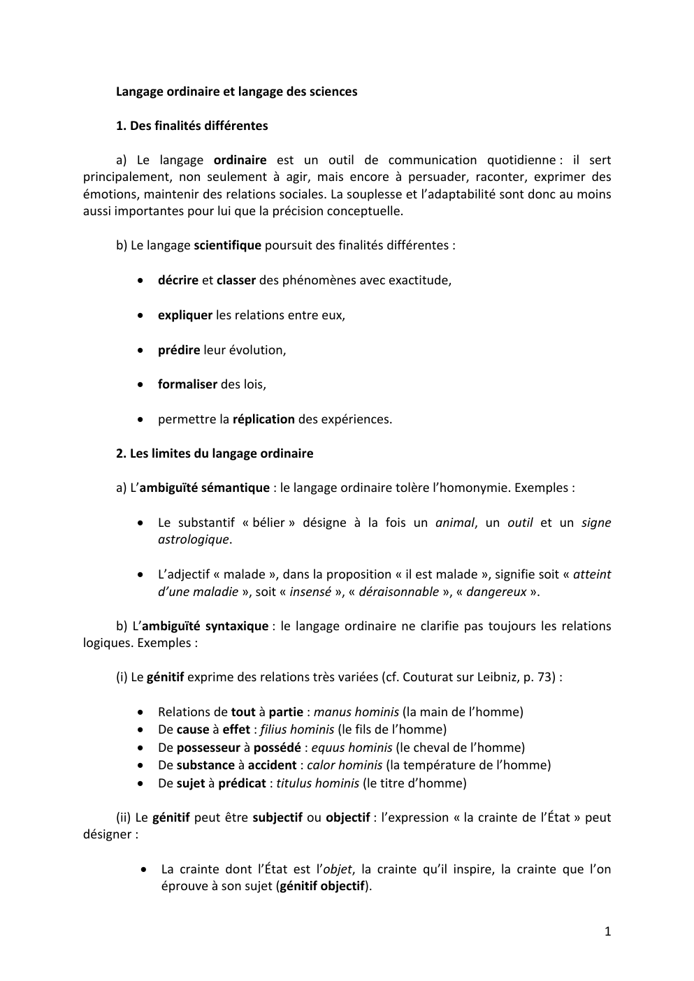 Prévisualisation du document langage ordinaire scientifique
