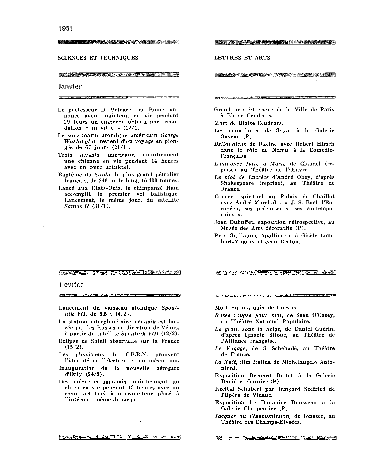 Prévisualisation du document L'année 1961 dans le monde (chronologie)