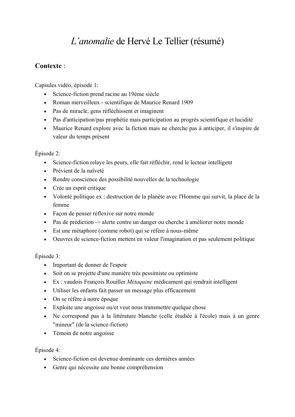 Prévisualisation du document L’anomalie de Hervé Le Tellier (résumé)