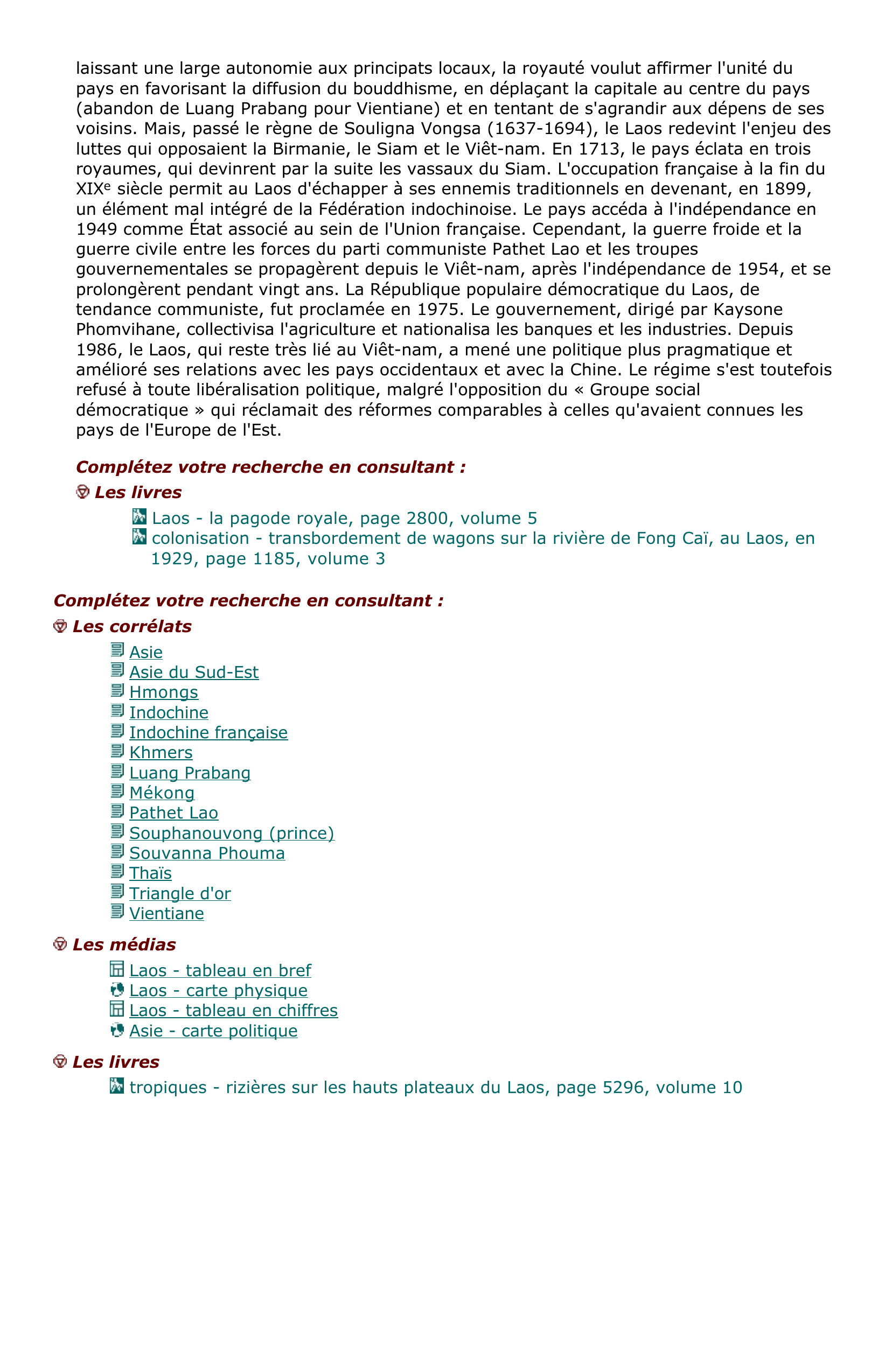 Prévisualisation du document Laos. État de l'Asie du Sud-Est. La Constitution de 1991
reconnaît