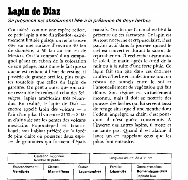 Prévisualisation du document Lapin de Diaz:Sa présence est absolument liée à la présence de deux herbes.