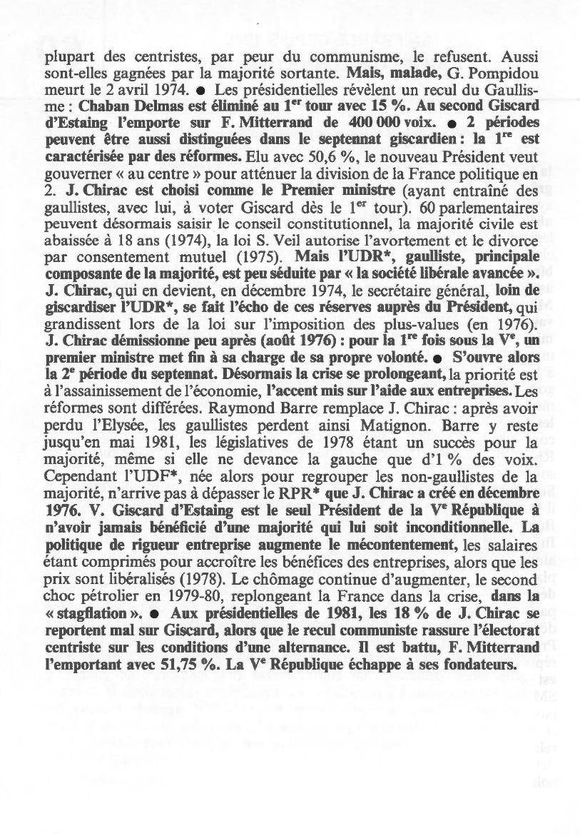 Prévisualisation du document L'APRÈS-GAULLISME (1969-1981) - HISTOIRE