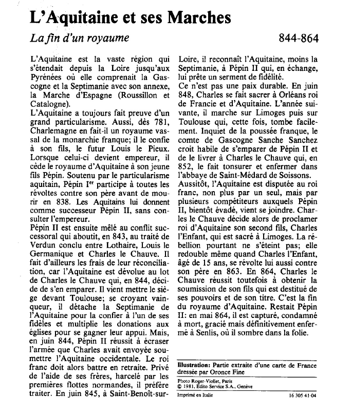 Prévisualisation du document L'Aquitaine et ses MarchesLa fin d'un royaume.