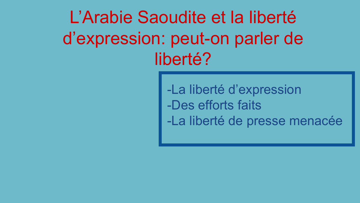 Prévisualisation du document L’Arabie Saoudite et la liberté d’expression: peut-on parler de liberté?