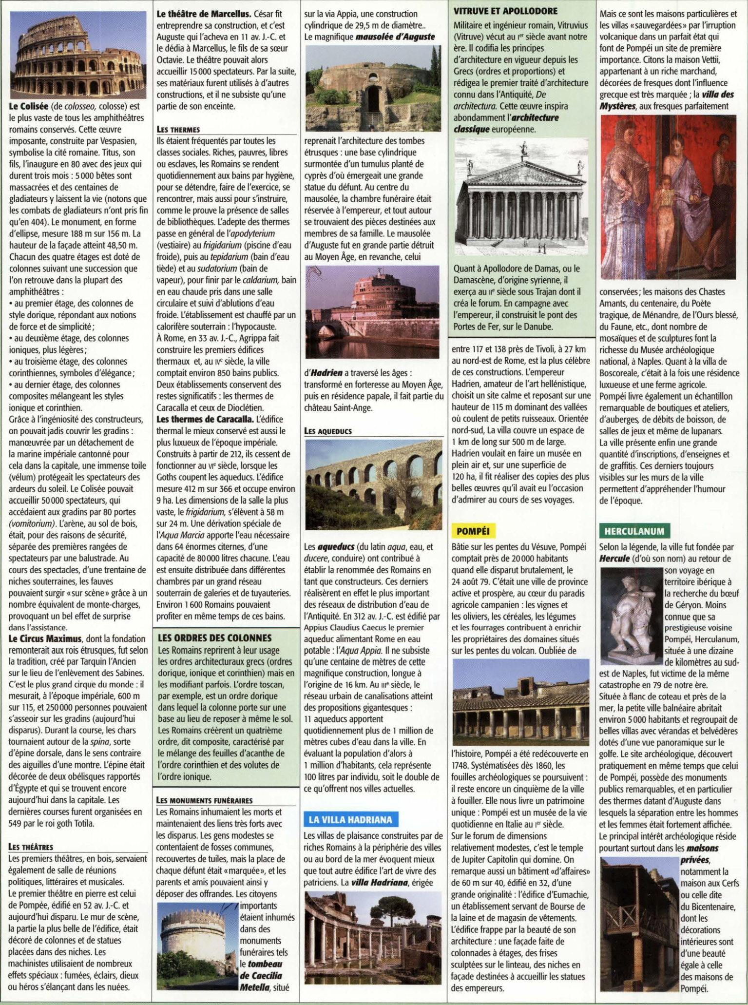 Prévisualisation du document l'architecture des Romains (Exposé – Art & Littérature – Collège/Lycée)