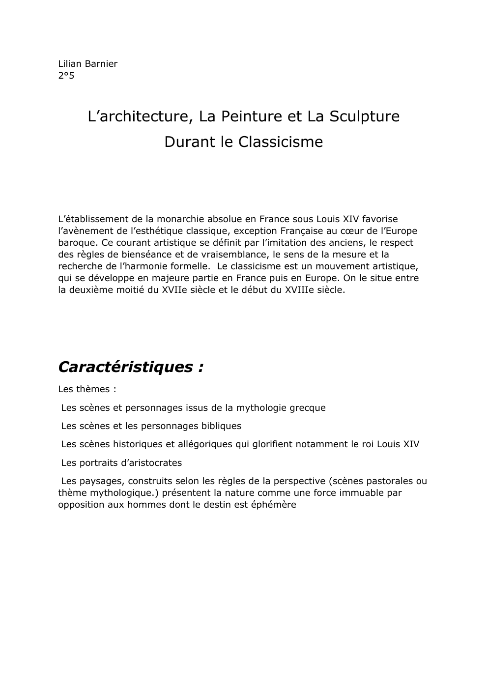 Prévisualisation du document L’architecture, La Peinture et La Sculpture Durant le Classicisme