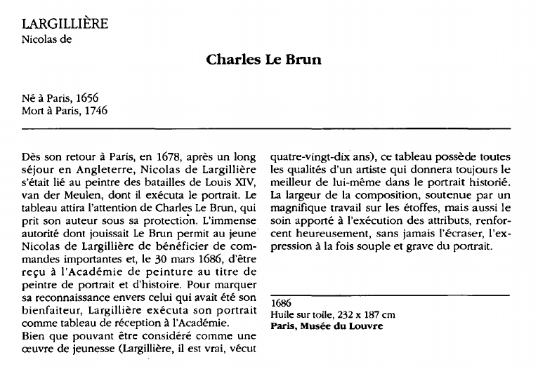 Prévisualisation du document LARGILLIÈRENicolas de:Charles Le Brun.