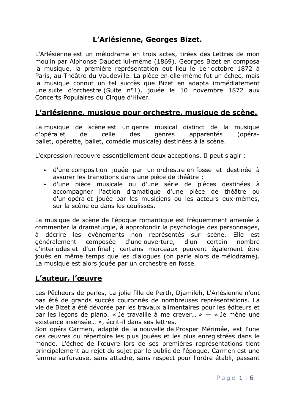 Prévisualisation du document L'Arlésienne de Bizet au cycle 3