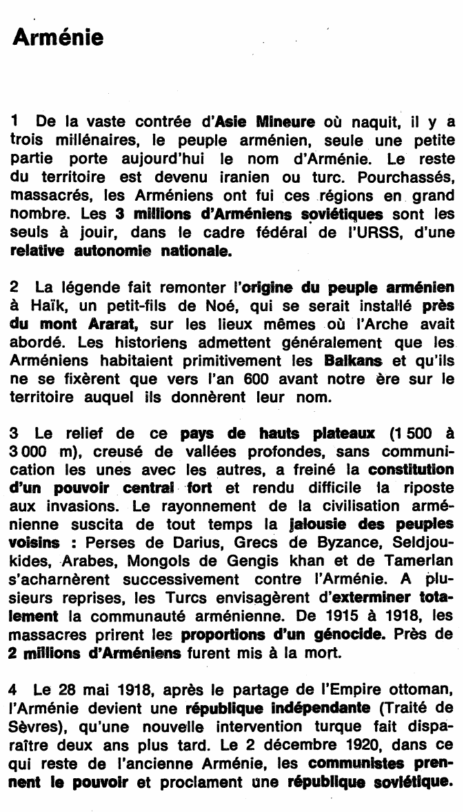 Prévisualisation du document L'ARMÉNIE AU XXe SIÈCLE