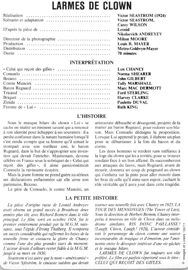 Prévisualisation du document LARMES DE CLOWN