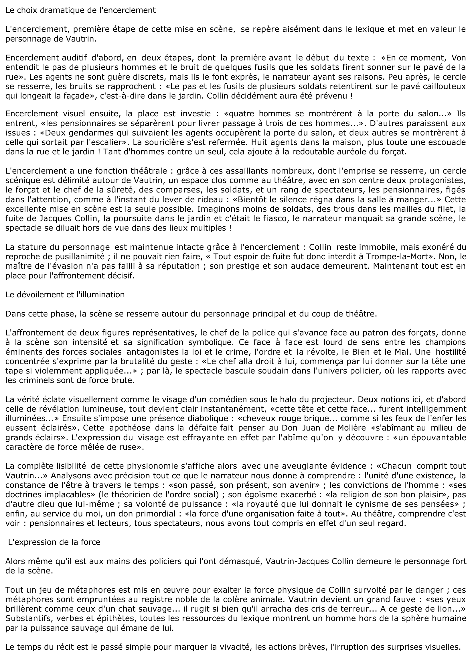 Prévisualisation du document L'arrestation de Vautrin («Bientôt le silence... regarda sa perruque», pp. 262-264) - Le père Goriot de Balzac