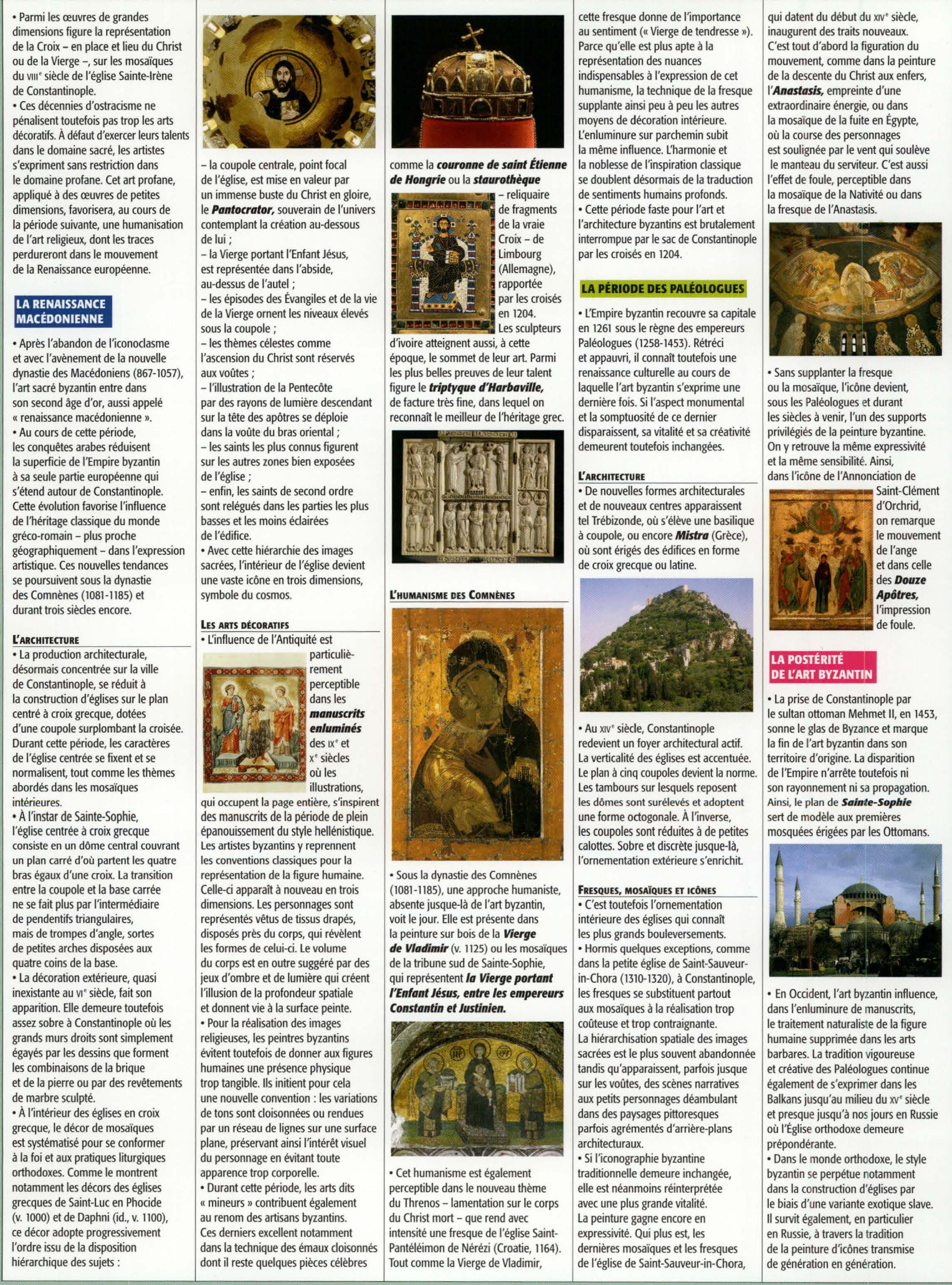 Prévisualisation du document L'art byzantin (Exposé – Art & Littérature – Collège/Lycée)