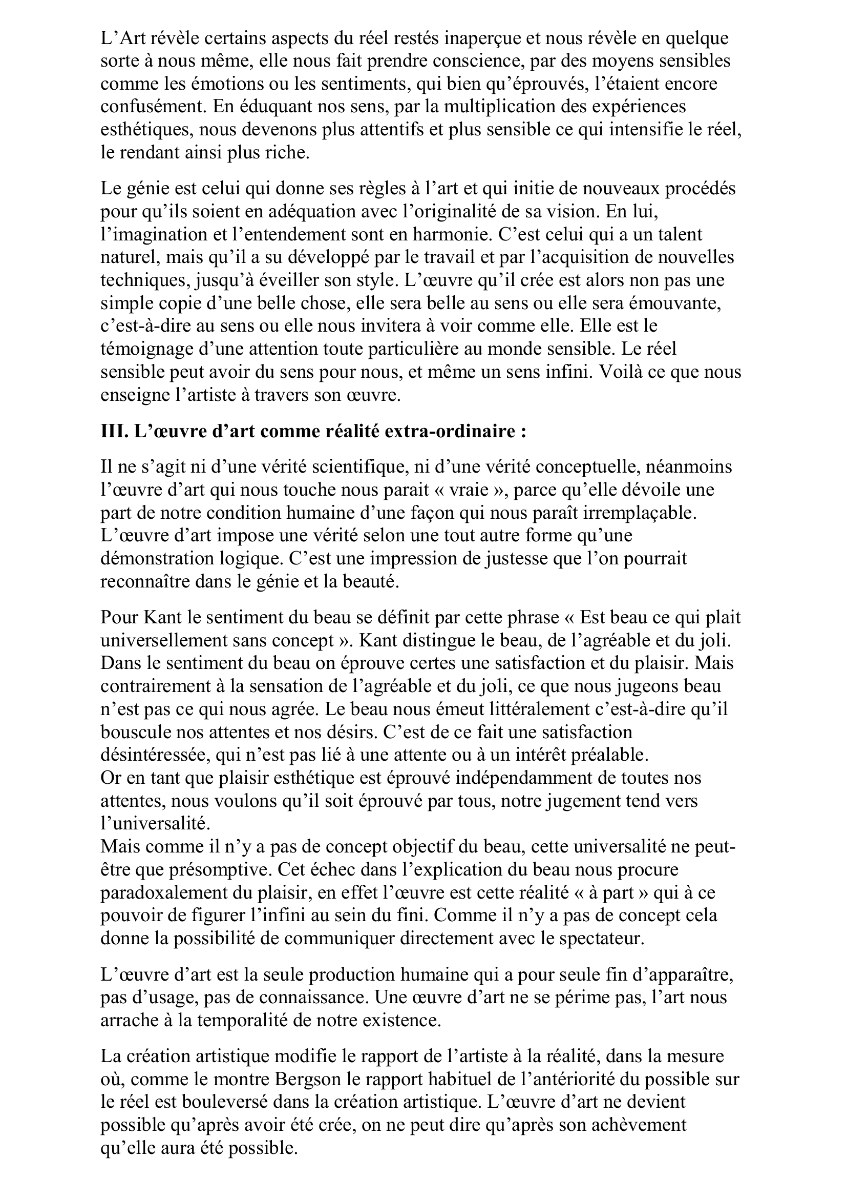 Prévisualisation du document L'Art (cours)