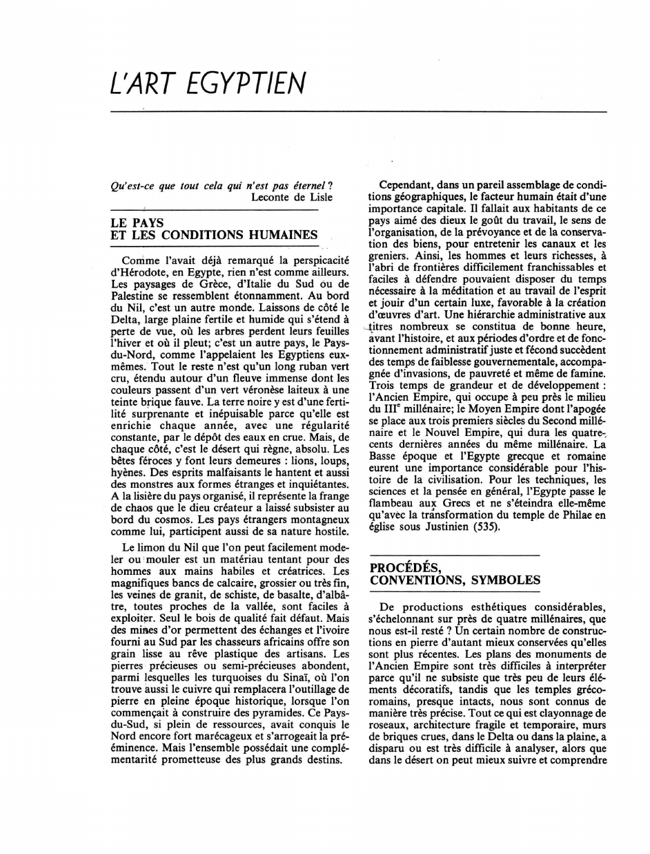 Prévisualisation du document L'ART EGYPTIEN