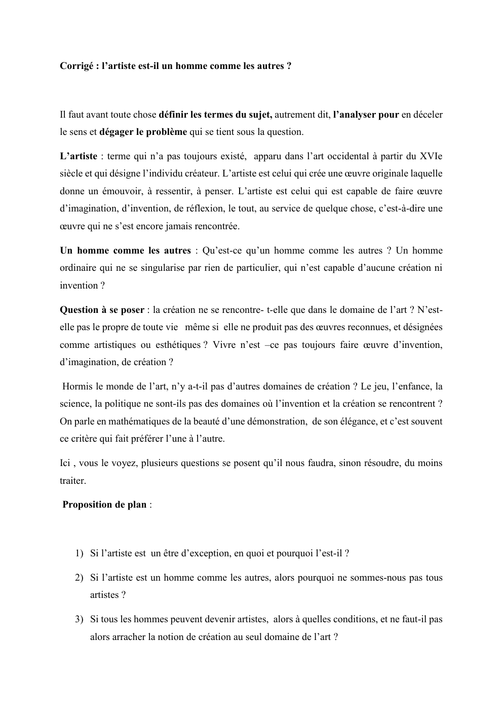 Prévisualisation du document L'artiste est - il un homme comme les autres ?