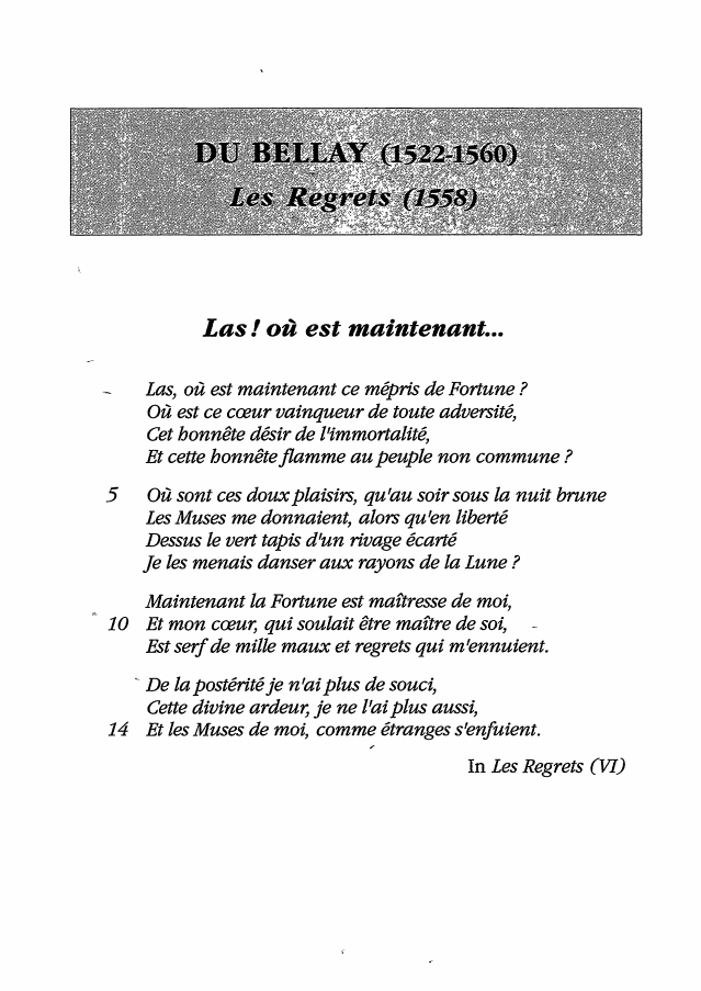 Prévisualisation du document Las! où est maintenant...
Las, où est maintenant ce mépris de Fortune ?
Où est ce cœur vainqueur de toute...