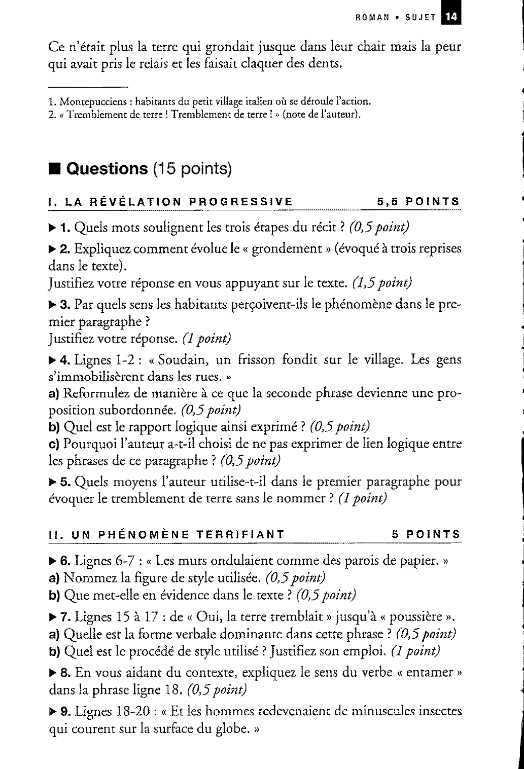Prévisualisation du document Laurent Gaudé  Le Soleil des Scorta - Sujet non corrigé