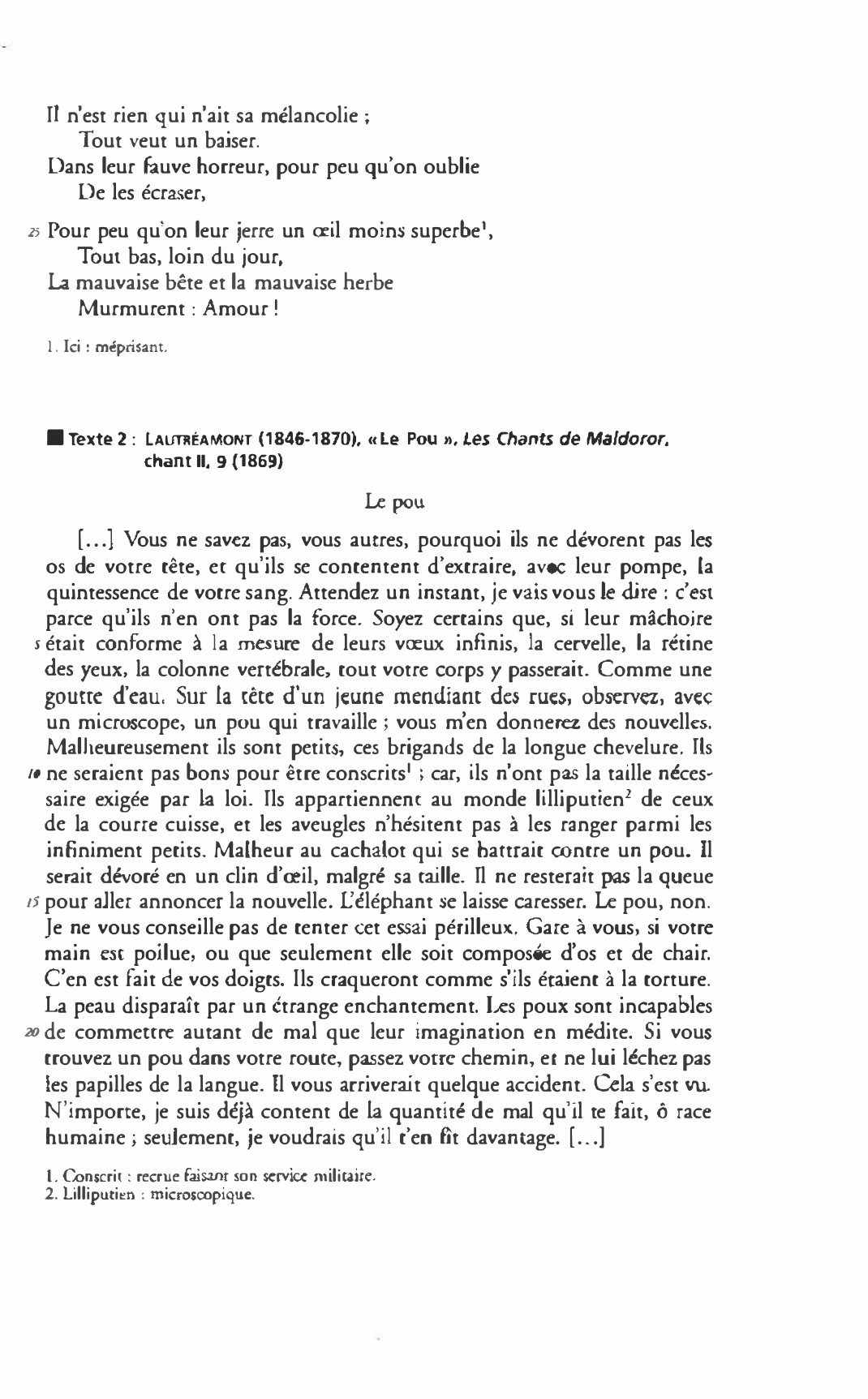 Prévisualisation du document LAutrÉAMONT (1846-1870), «Le Pou », Les Chants de Maldoror, chant Il, 9.
