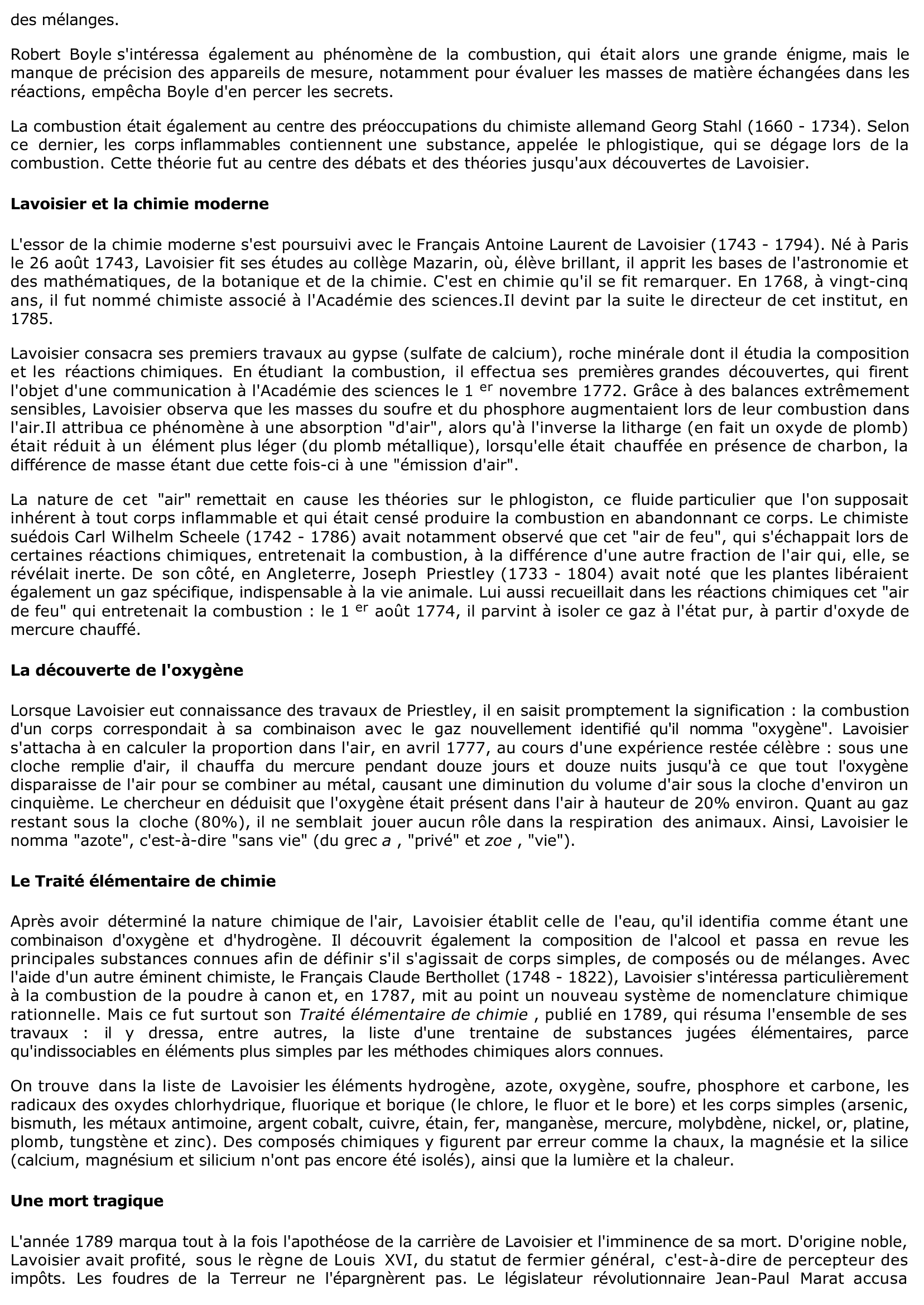 Prévisualisation du document LAVOISIER, Antoine Laurent de