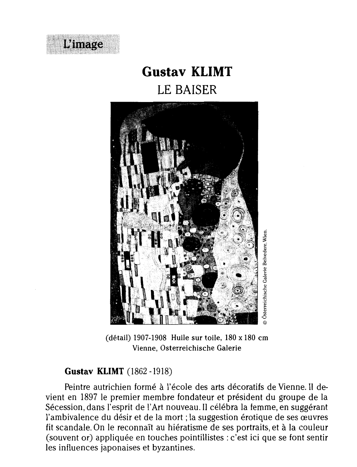 Prévisualisation du document Le Baiser de KLIMT