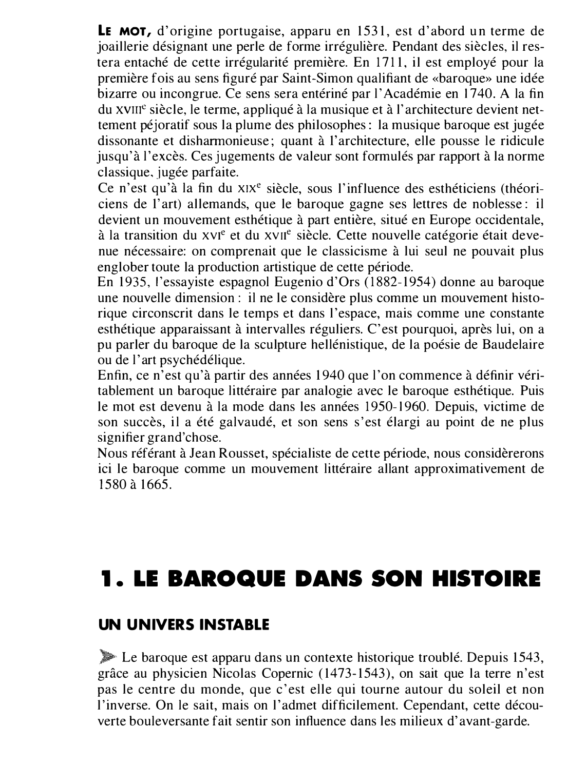 Prévisualisation du document LE BAROQUE DANS SON HISTOIRE