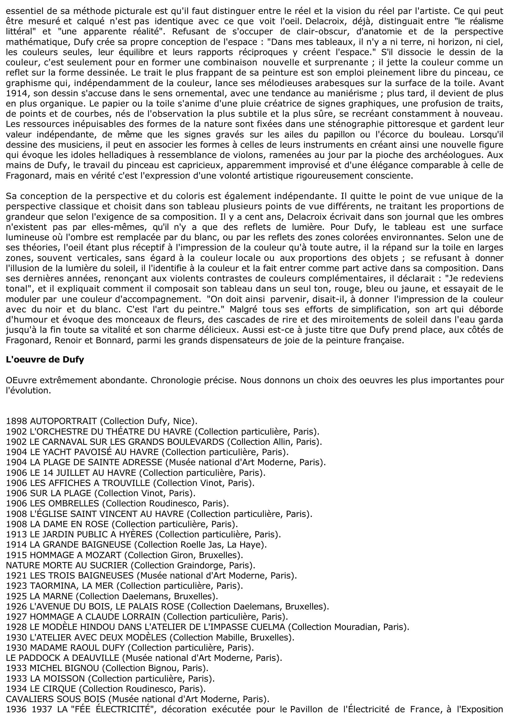 Prévisualisation du document LE BEAU DIMANCHE DE RAOUL DUFY