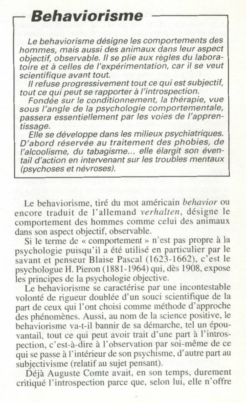 Prévisualisation du document Le behaviorisme