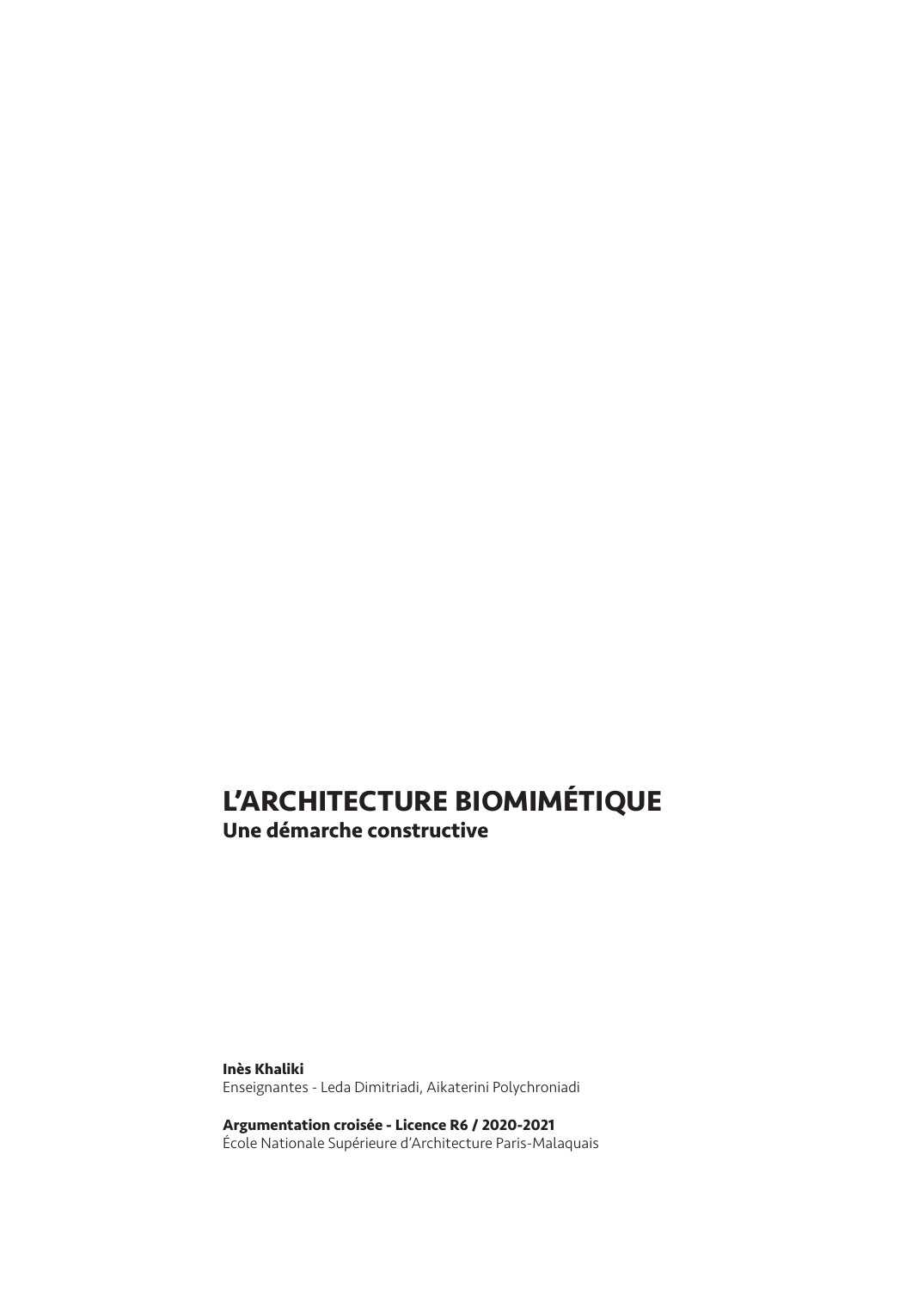 Prévisualisation du document Le Biomimétisme