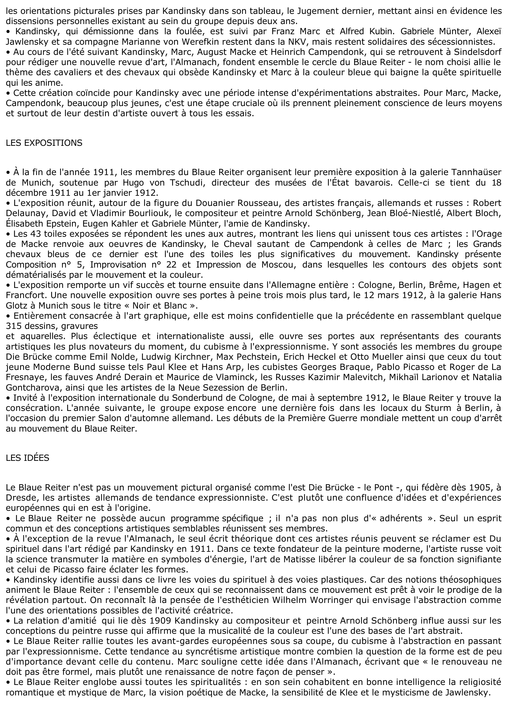 Prévisualisation du document Le Blaue Reiter