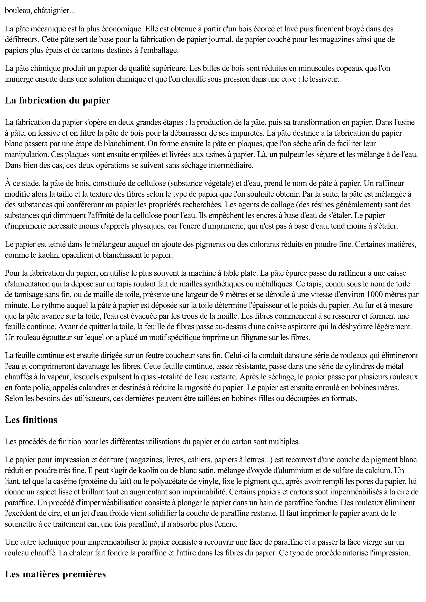 Prévisualisation du document Le bois et le papier (Sciences & Techniques)