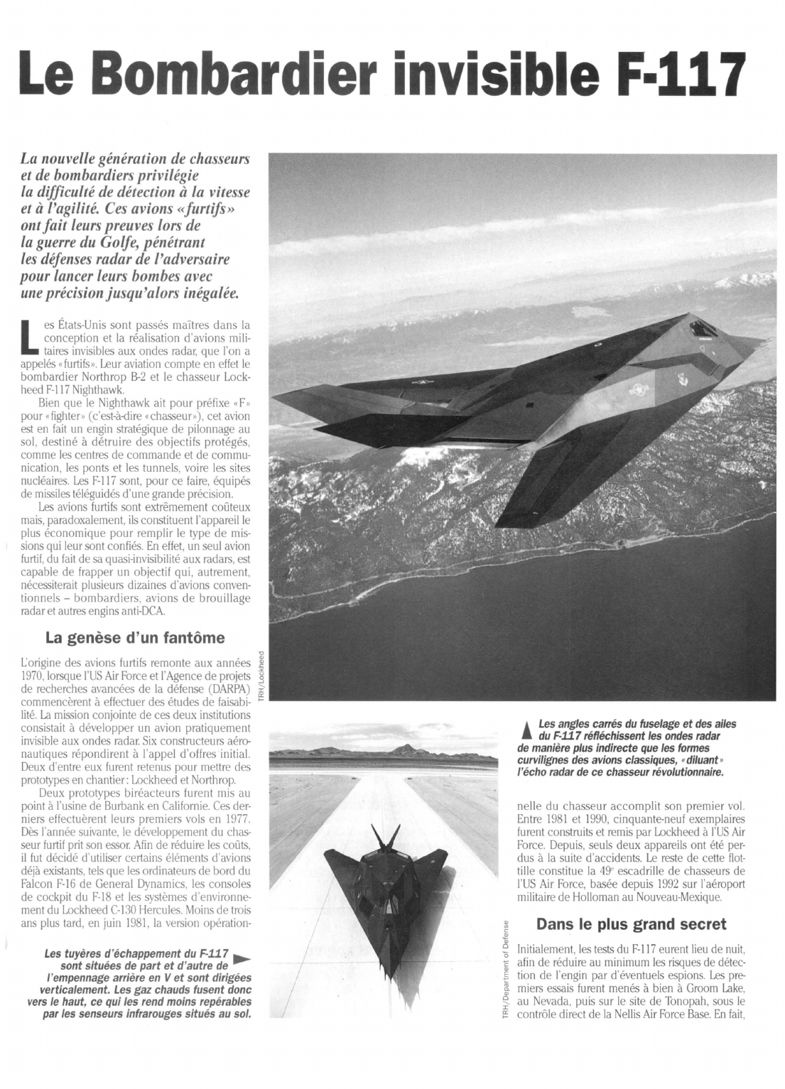 Prévisualisation du document Le Bombardier invisible F-117 (avion de guerre)