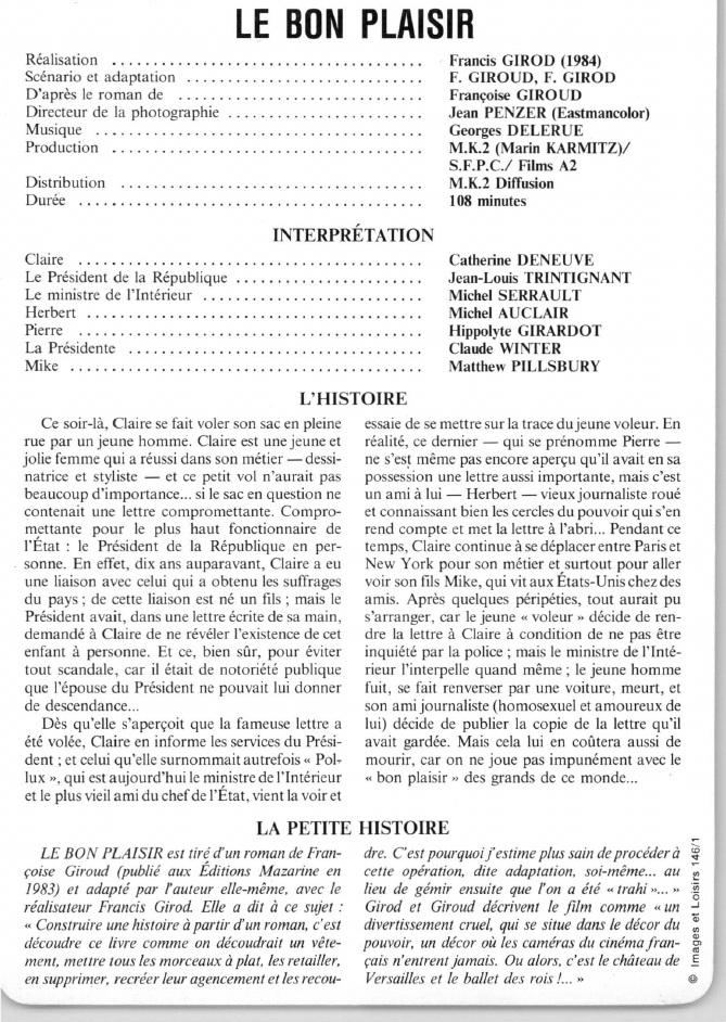 Prévisualisation du document LE BON PLAISIR