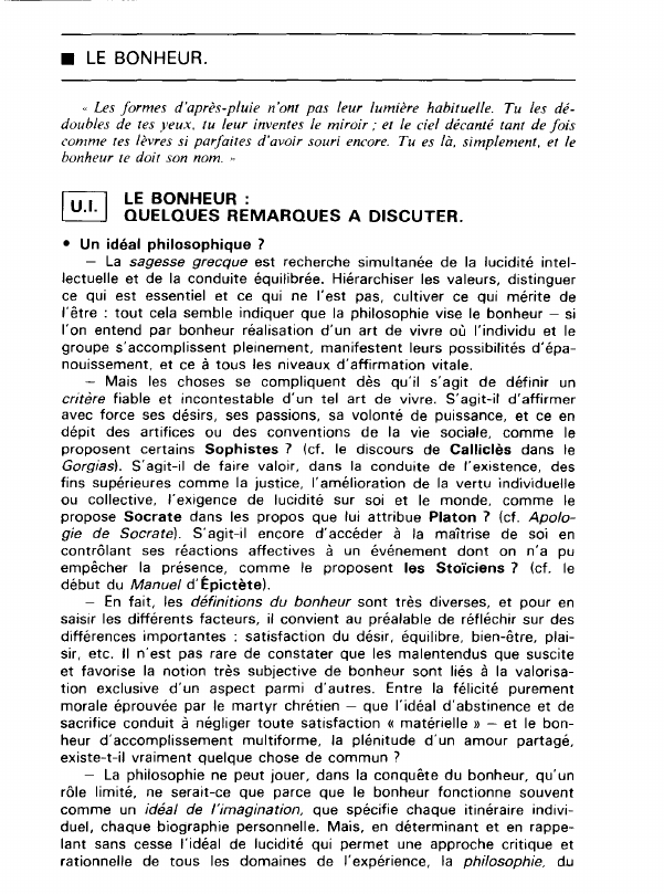 Prévisualisation du document LE BONHEUR.