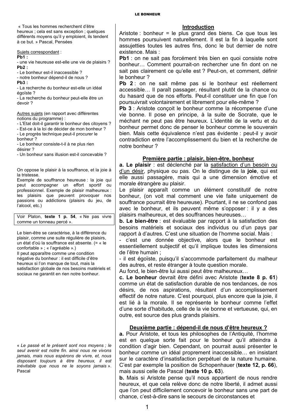 Prévisualisation du document le bonheur