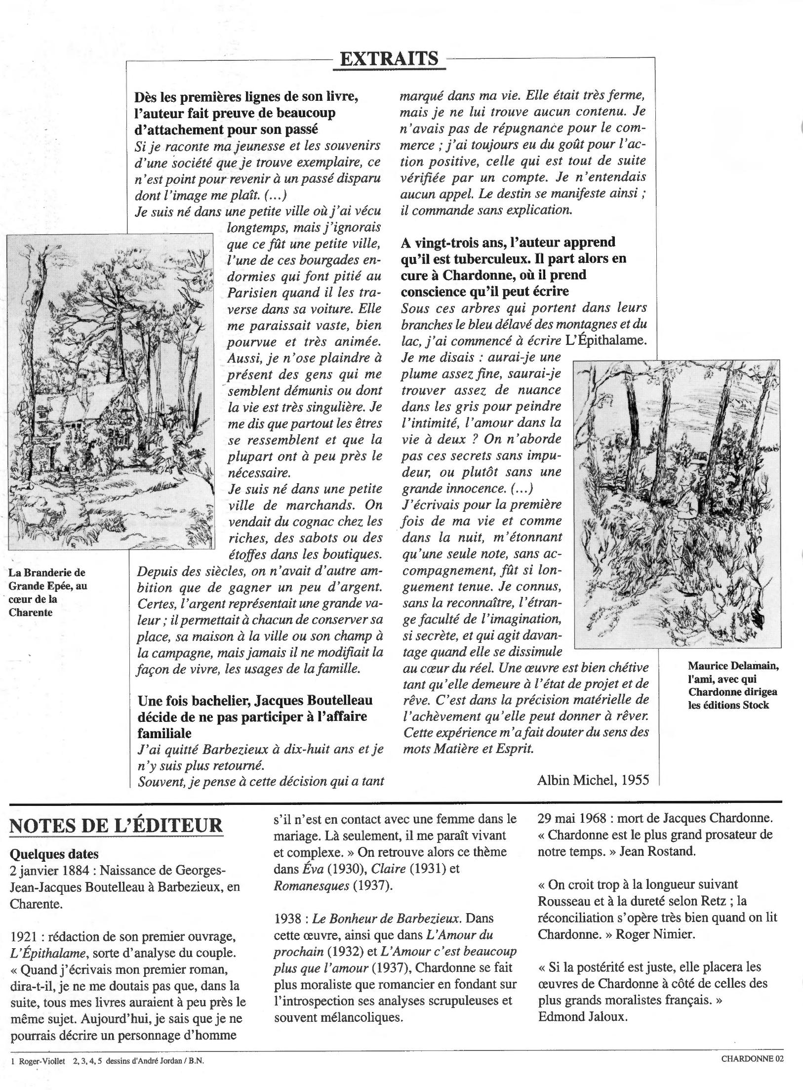 Prévisualisation du document Le Bonheur de Barbezieux de  Jacques Chardonne